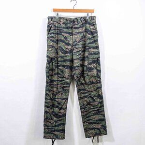 Rothco Military BDU Tiger Camo Ripstop Cargo Pants Medium Y2K Streetwear Army